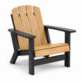 Adirondackstuhl Eichenholz und Polyethylen Schwarz/Natur