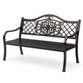 Metallgartenbank Eisen 127 cm Schwarz