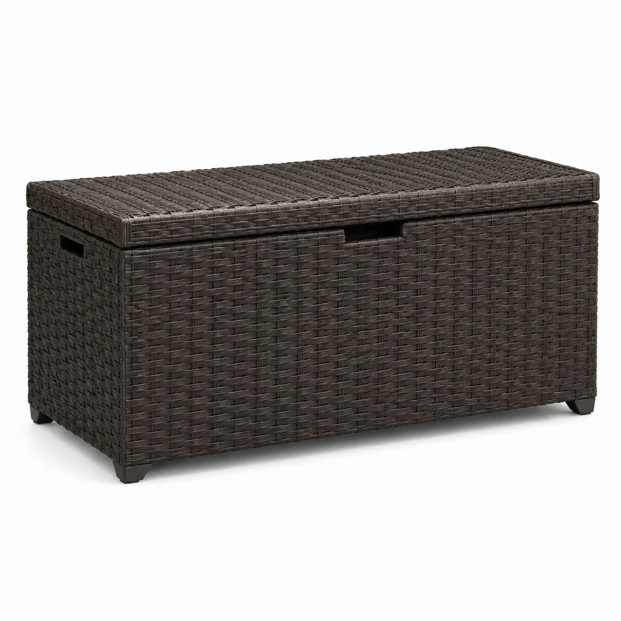 Polyrattan Gartenbox Braun 120x60x50 cm