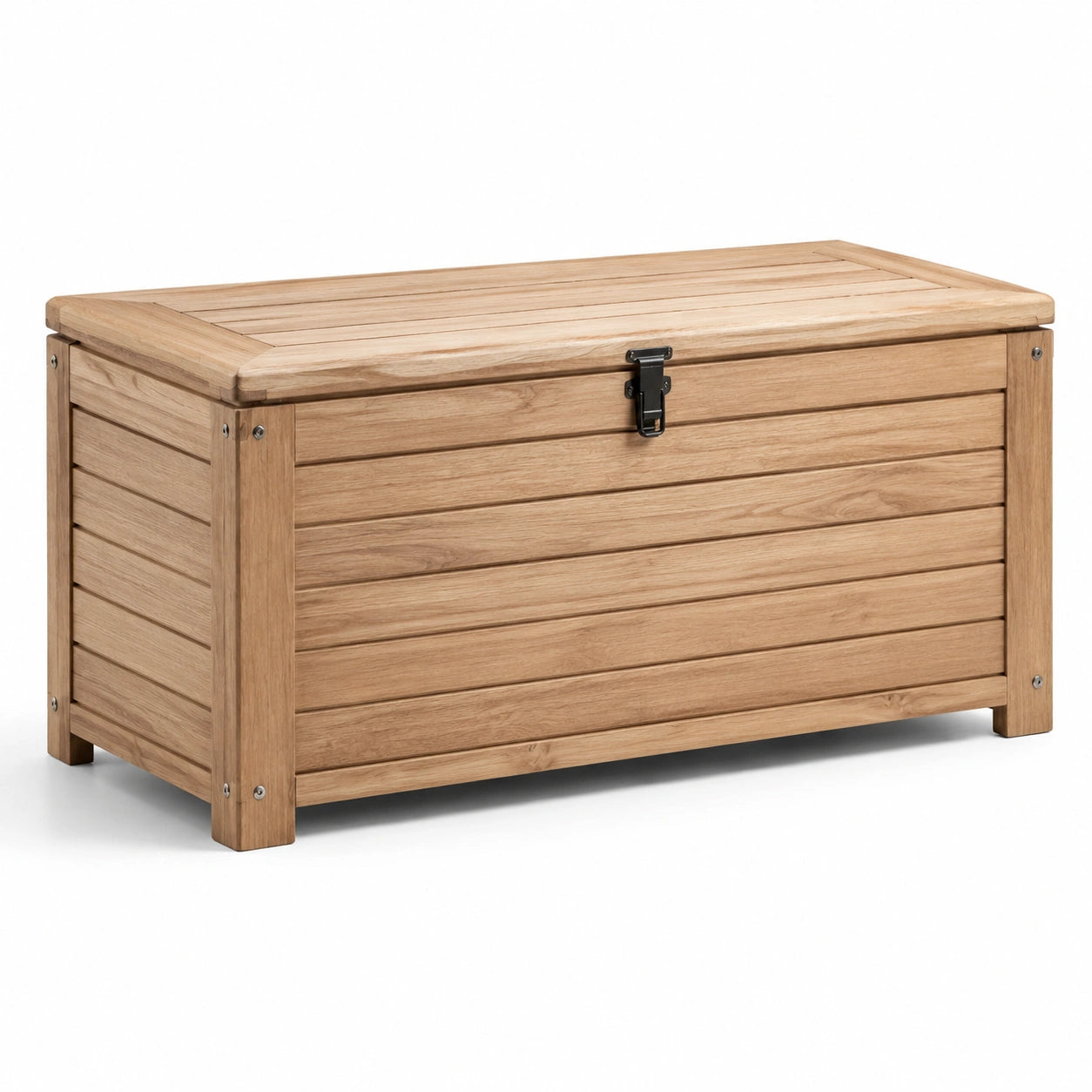 Massivholz Gartenbox mit Klappdeckel, 120x60x50 cm