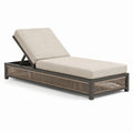 Gartenliege Aluminium Polyester Seil 200x70x35cm Beige