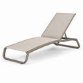 Gartenliege Aluminium Textilene Beige 200x70x35cm