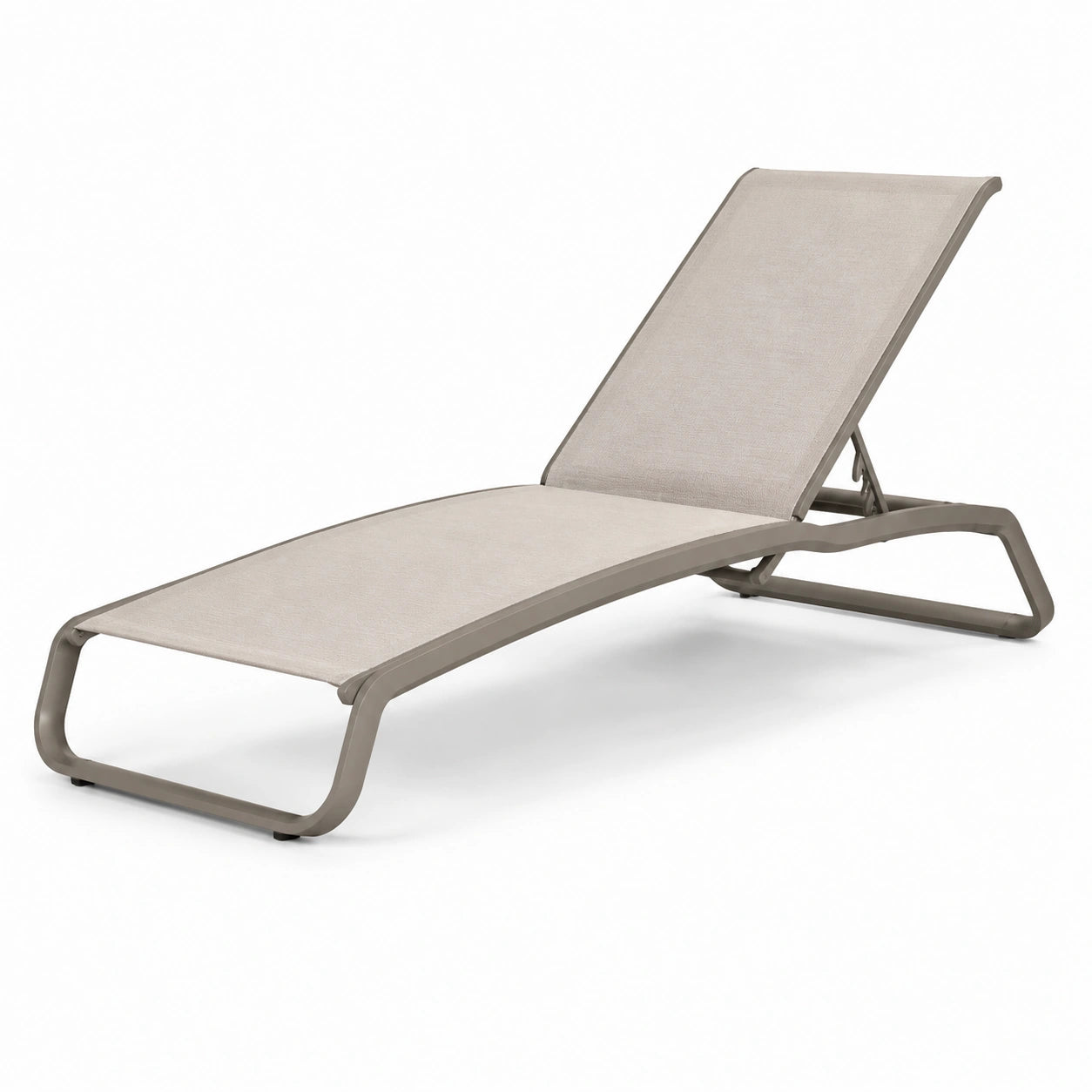 Gartenliege Aluminium Textilene Beige 200x70x35cm
