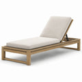 Sonnenliege Teakholz mit Polyesterpolster Beige 200x70x35 cm